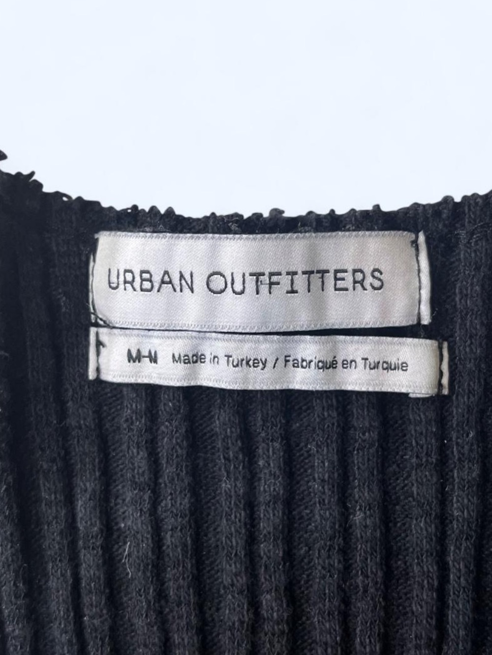 Urban Outfitters Black Ribbed Raw-Edge Tank - Picture 3 of 5